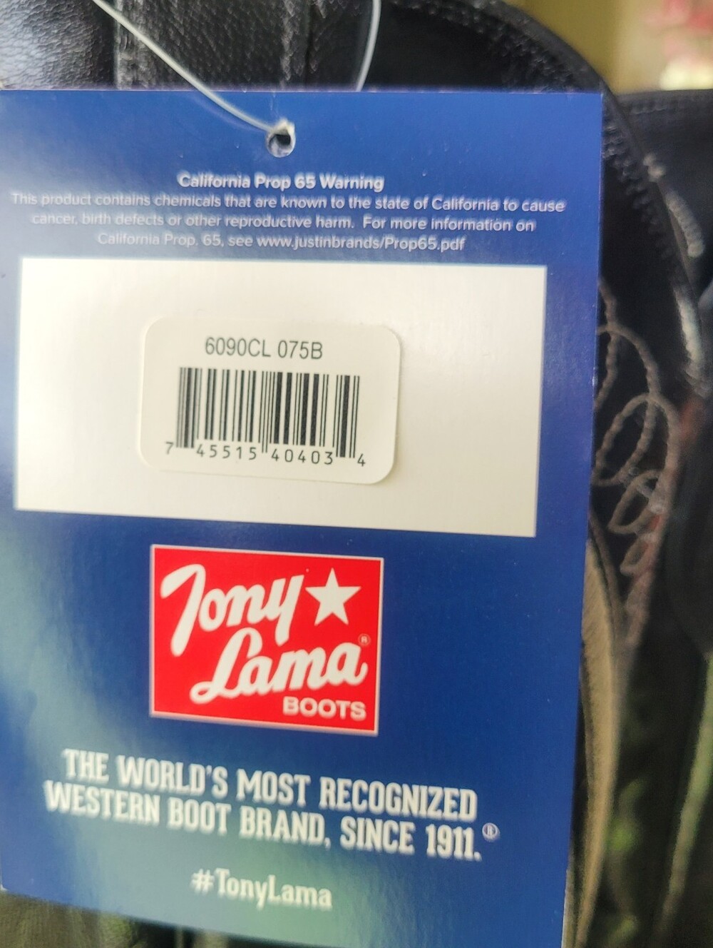 Tony Lama Black full quil Ostrich Leather, womens Western Boot, new w/tags 7.5B - Picture 2 of 8